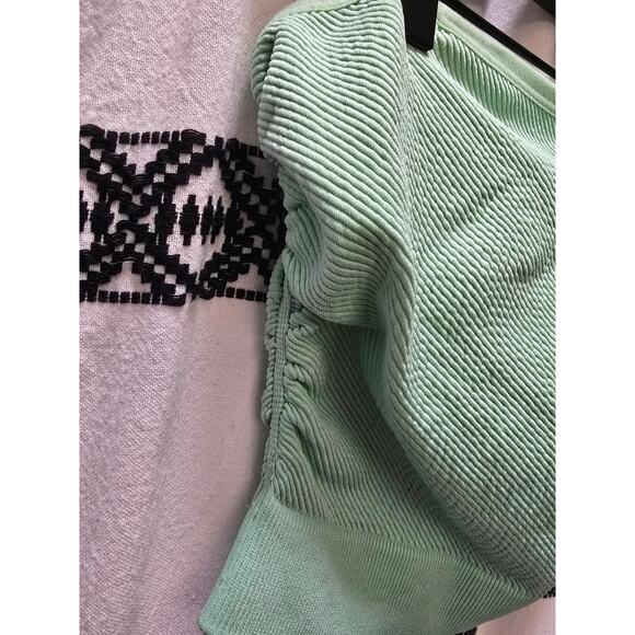 NWT Colsie light green ribbed bandeau crop top with removable straps size XL - Picture 5 of 11